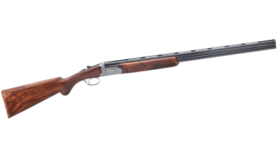 Rizzini USA 410141029 Round Body EM Full Size 410 Gauge Break Action 2rd 29" Vent Rib Barrel, Coin Anodized Silver Receiver, Fixed w/Prince of Whales Grip Grade III Turkish Walnut Stock