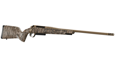 Christensen Arms 8011501400 Evoke  Full Size 6.5 PRC 4+1 22" Flat Dark Earth Cerakote #4 Contour Threaded Barrel, Mossy Oak Bottomland Fixed Hybrid Hunter w/Picatinny Rail Synthetic Stock