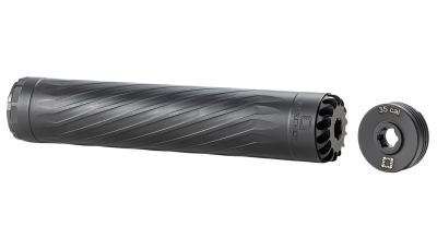 Anechoic X35LB Anechox 35L  35Cal/338Lapua/338/35Magnums Black Stainless Steel/Titanium 1 3/8"x24 w/ 1/2"x28 DTA