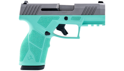 Taurus 1-GX2939C-10 GX2  9mm Luger 10+1 3.37" Matte Stainless Steel Barrel, Matte Serrated Stainless Steel Slide, Cyan Polymer Frame w/Picatinny Rail, Polymer Grip
