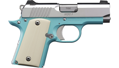 Kimber Mfg.,inc 3700647 Micro 9 Bel Air NS 9mm 6+1 3.15" Stainless Steel Slide Bel Air Blue Mirror-Polished Ivory G-10 Grip