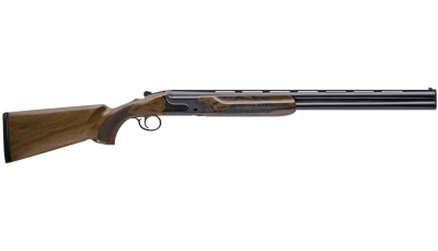 Charles Daly 930394 202E  12 Gauge Break Open 3" 2rd 28" Black Over/Under Vent Rib Barrel, Black Engraved Steel Receiver, Fixed w/Pistol Grip Walnut Stock
