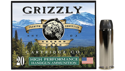 Grizzly Ammo GC45C4   45Colt 265gr Wide Flat Nose Gas Check 20 Per Box/10 Case