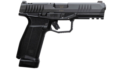 AREX 815537023893 Delta L Gen2 9mm Luger 17+1 4.50" Black Barrel, Black Nitride Optic Cut/Serrated Slide, Black Frame, Ambidextrous