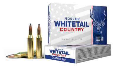 Nosler 40122 Whitetail Country  243Win 100gr 20 Per Box/10 Case