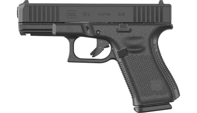 Glock PV1950201 G19 V Compact 9mm Luger 10+1 4.02" Black Barrel & Steel Serrated Slide, Black Polymer Frame w/Accessory Rail, Interchangeable Backstrap