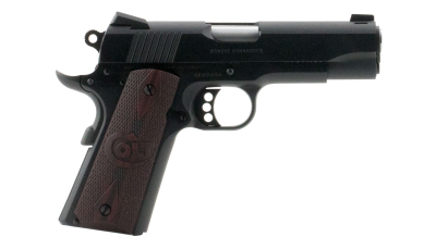Colt Mfg O4940XE Commander Combat 45 ACP 8+1 4.25" Black Steel Barrel, Blued Serrated Slide & Carbon Steel Frame w/Beavertail, Black Cherry Checkered G10 Grips, Ambidextrous
