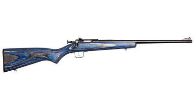 Crickett KSA2222 Youth  22 LR 1rd 16.12" Blued Barrel & Receiver, Fixed Front/Adjustable Rear Peep Sights, Blue Laminate Stock w/11.5" LOP, Rebounding Firing Pin Safety