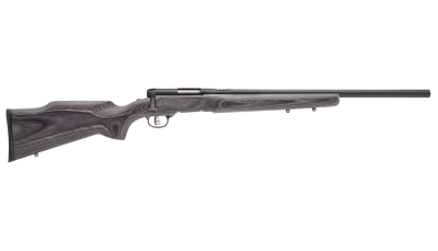 Savage Arms 96970 B.MAG  Full Size 17 WSM 8+1 22" Matte Black Heavy Barrel, Matte Black Drilled & Tapped Carbon Steel Receiver, Satin Gray Varmint Beavertail Laminate Stock, Right Hand