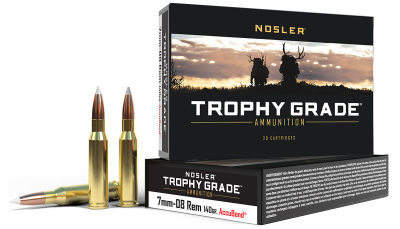Nosler 60042 Trophy Grade  7mm-08Rem 140gr Nosler AccuBond 20 Per Box/10 Case