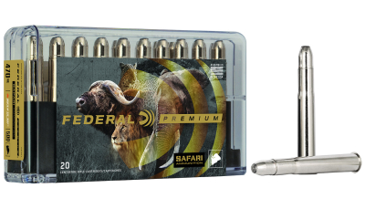 Federal P470T1 Premium Safari Cape-Shok 470NitroExpress 500gr Trophy Bonded Bear Claw 20 Per Box/10 Case