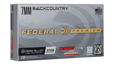 FED GLD MDL BARN 7MM BC 168GR 20/200