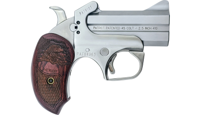 Bond Arms BAPA Patriot45 Colt (LC)/410 Gauge 2 Round 3" Stainless Steel Rosewood Grip
