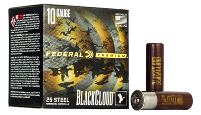 Federal PWBX107BB Black Cloud FS 10Gauge 3.50" 1 5/8oz BBShot 25 Per Box/10 Case