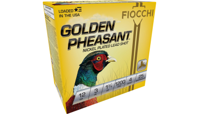 Fiocchi 123GP4 Golden Pheasant Extrema 12Gauge 3" 1 3/4oz 4Shot 25 Per Box/10 Case
