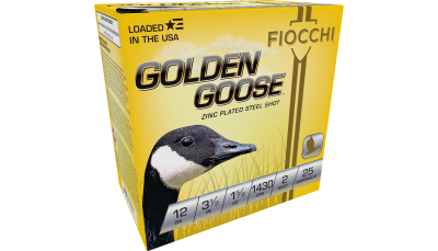 Fiocchi 1235GG2 Golden Goose  12Gauge 3.50" 1 5/8oz 2Shot 25 Per Box/10 Case