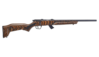 Savage Arms 26737 Mark II Minimalist Full Size 22 LR 10+1 18" Matte Black Steel Threaded Barrel, Matte Black Carbon Steel Drilled & Tapped Receiver, Boyd's Minimalist Natural Brown Laminate Stock