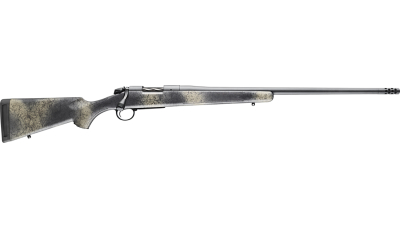 Bergara Rifles B14LM518 B-14 Wilderness Ridge 300 PRC 3+1 24" Threaded, Sniper Gray Cerakote Barrel/Rec, SoftTouch Woodland Camo Synthetic Stock, Omni Muzzle Brake
