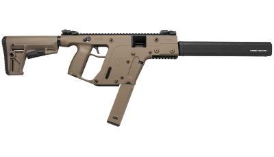 Kriss USA KV90CFD20 Vector CRB G2 9mm Luger 40+1 16" Black Nitride Threaded Barrel, Flat Dark Earth Picatinny Rail Aluminum Receiver, FDE Synthetic 6 Position Stock & Polymer Grip
