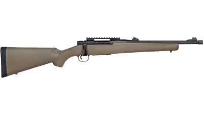 Mossberg 28051 Patriot  450 Bushmaster Caliber with 3+1 Capacity, 16.25" Threaded/Fluted Barrel, Matte Blued Metal Finish & Flat Dark Earth Synthetic Stock Right Hand (Full Size)