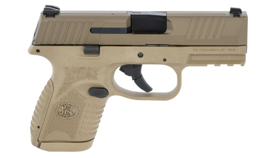 FN 66100819 509 Compact 9mm Luger 3.70" Barrel 10+1, Flat Dark Earth Polymer Frame With Mounting Rail, Flat Dark Earth Stainless Steel Slide, No Manual  Safety