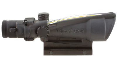 Trijicon 100146 ACOG  Matte Black 3.5x35mm Illuminated Amber Chevron .223/5.56 BDC Reticle