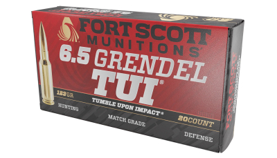 Fort Scott Munitions 65GR123SCV2 Tumble Upon Impact (TUI) Rifle 6.5Grendel 123gr Solid Copper Spun 20 Per Box/10 Case