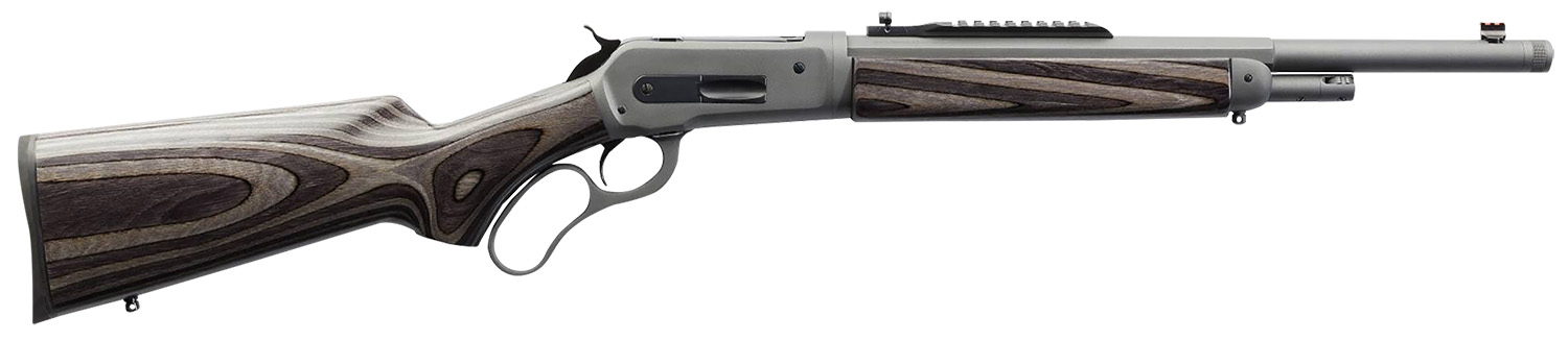 Chiappa Firearms 920411 Wildlands Takedown 1886 Full Size 45-70 Gov 4+1 18.50" Mystikote Dark Gray Threaded Barrel, Mystikote Dark Gray Picatinny Rail Steel Receiver, Fixed Gray Laminate Stock