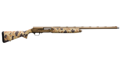 Browning 0119072005 A5 Wicked Wing 12 Gauge 26" 4+1 3.5" Burnt Bronze Cerakote Vintage Tan Camo Fixed Textured Grip Panels Stock Right Hand (Full Size) Includes Banded Invector-DS Extended Chokes