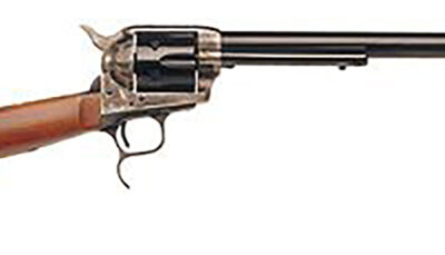 Cimarron MP419 Revolving Carbine Full Size 45 Colt (Long Colt) 6 Shot 18" Blued Stainless Steel Barrel, Color Case Hardened Stainless Steel Receiver, Walnut Shoulder Stock, Right Hand