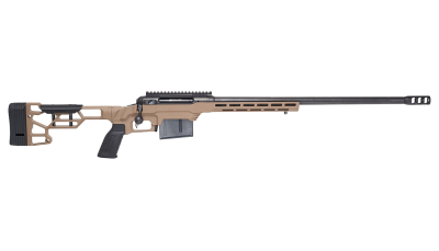 Savage Arms 57694 110 Precision 6.5 PRC 7+1 24", Matte Black Rec/Barrel, Flat Dark Earth Cerakote MDT LSS XL Chassis, Polymer Grip