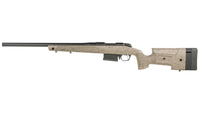 Bergara Rifles B14S352LC B-14 HMR 6.5 Creedmoor 5+1 22" Graphite Black Cerakote Barrel, Black Speckled Brown Molded w/Mini-Chassis, Adjustable LOP & Cheek Piece Stock, Left Hand