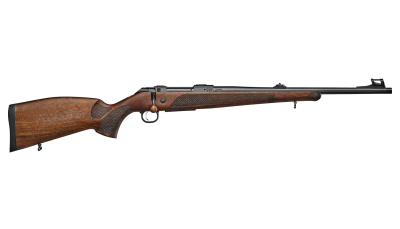 CZ-USA 07304 CZ 600 Lux Full Size 300 Win Mag 3+1 24" Black Threaded Barrel, Black Steel Receiver, Walnut Bavarian Style Stock, Right Hand