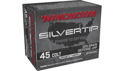 Winchester Ammo W45CST Silvertip  45Colt 225gr Silvertip Jacket Hollow Point 20 Per Box/10 Case
