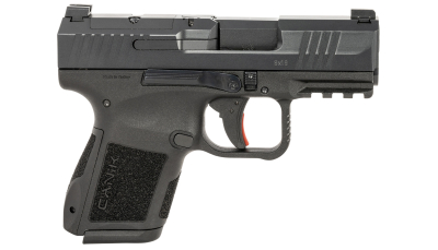 Canik HG7620N Mete MC9 9mm Luger 12+1/15+1 3.18" Black Steel Barrel, Matte Black Tenifer Cerakote Optic Ready/Serrated Slide, Black Polymer Frame w/Picatinny Rail, Black Polymer Grips