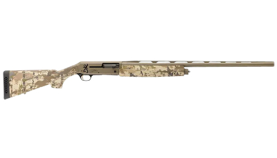 Browning 011438204 Silver Field 12 Gauge 3.5" 4+1 (2.75") 28", FDE Barrel/Rec, AURIC Camo Synthetic Stock With Textured Gripping Surface