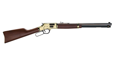 Henry H006GM Side Gate  357 Mag/38 Special 10+1 20" Blued Octagon Barrel, Polished Brass Rec, American Walnut Stock, Adj. Sight
