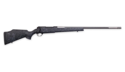 Weatherby MAM01N28NOR8B Mark V Accumark 28 Nosler 3+1 26" Threaded/Fluted Stainless Barrel, Graphite Black Rec, Gray Webbed Black Monte Carlo Stock, Accubrake Muzzle Brake, Adj. TriggerTech Trigger