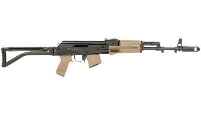 Arsenal SAM7SF-84EFDEM SAM7SF 84E 7.62x39mm 16.33" 10+1, Black Rec, Folding Stock, FDE Polymer Grip/Handguard, Muzzle Brake, Ambi Safety, Adj. Sights, Enhanced FCG