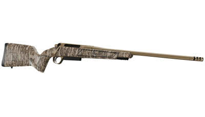 Christensen Arms 8011501800 Evoke  Full Size 30-06 Springfield 4+1 22" Flat Dark Earth Cerakote #4 Contour Threaded Barrel, Mossy Oak Bottomland Fixed Hybrid Hunter w/Picatinny Rail Synthetic Stock