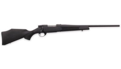 Weatherby VYT243NR0T Vanguard Synthetic Compact 243 Win 4+1 20" Matte Blued #1 Threaded Barrel, Matte Blued Drilled & Tapped Steel Receiver, Black Adjustable Synthetic Stock