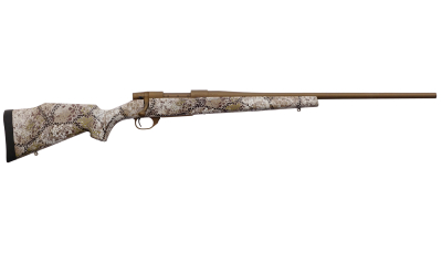 Weatherby VAP256RR4T Vanguard Badlands 25-06 Rem 5+1 24" Burnt Bronze Cerakote #2 Threaded Barrel, Drilled & Tapped Steel Receiver, Badlands Approach Camo Monte Carlo w/Raised Comb Synthetic Stock