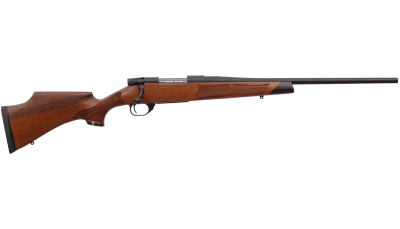 Weatherby VWR243NR0T Vanguard Camilla Compact 243 Win 4+1 20" Matte Blued, Matte Blued Drilled & Tapped Steel Receiver, Grade A Turkish Walnut Monte Carlo Wood Stock