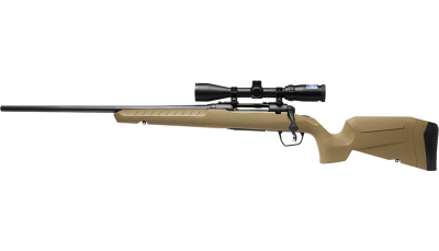 Savage Arms 32196 Axis 2 XP Combo 6.5 Creedmoor 4+1 22" Black Sporter Barrel, Black Drilled & Tapped Steel Receiver, Fixed Flat Dark Earth Synthetic Stock, Left Hand, Boresighted 3-9x40