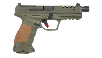SAR USA SAR9SOCOMOD10 SAR9 SOCOM 9mm 10+1 5.20" Steel Slide OD Green Polymer Grip