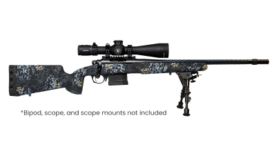 Horizon Firearms RF017S221814T19 Vandal Prime 22 Creedmoor 18" Black Spiral Fluted Threaded Barrel, Drilled & Tapped Receiver, Textured Iota EKO Carbon Fiber Stock