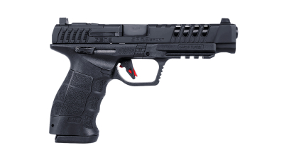 SAR USA SARSPTG3BL SAR9 Sport Gen3 9mm Luger 19+1 5.20" Black Steel Barrel, Black Lightening Cut/Optic Ready/Serrated Steel Slide, Black Polymer Frame w/Picatinny Rail, Interchangeable Backstrap