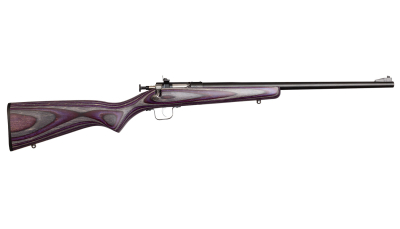 Crickett KSA2227 Youth  22 LR 1rd 16.12" Blued Barrel & Receiver, Fixed Front/Adjustable Rear Sights, Purple Laminate Stock w/11.5" LOP, Rebounding Firing Pin Safety