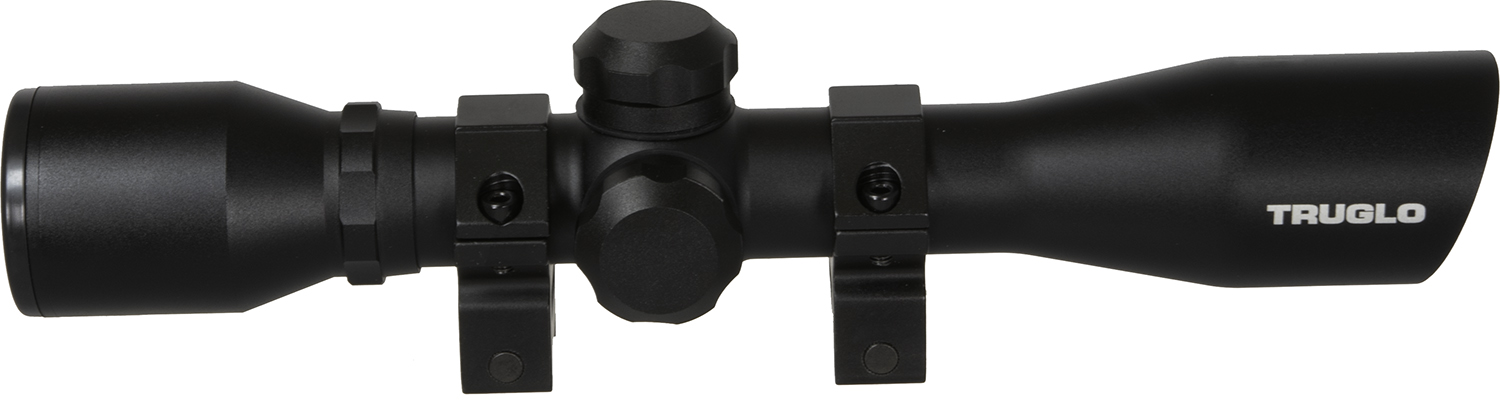 TruGlo TG8504BD Compact Black Anodized Matte Black 4x 32mm 1" Tube Diamond Reticle