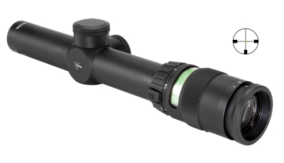 Trijicon 200054 AccuPoint  Black Hardcoat Anodized 1-4x 24mm 30mm Tube German #4 Crosshair w/ Green Dot Reticle